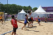 Deutsch: Beachhandball bei den Olympischen Jugendspielen 2018; Tag 4, 10. Oktober 2018; Jungs, Vorrunde, Gruppe A - Chinese Taipei (Taiwan)-Thailand 0:2 English: Beach handball at the 2018 Summer Youth Olympics at 10 October 2018 – Boys Preliminary Round Group A‎ – Chinese Taipei-Thailand 0:2