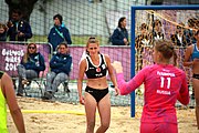 Deutsch: Beachhandball bei den Olympischen Jugendspielen 2018; Tag 5, 10. November 2018; Mädchen, Platzierungsrunde - Russland-Türkei 2:0 English: Beach handball at the 2018 Summer Youth Olympics at 11 October 2018 – Girls Consolation Round – Russland-Turkey 2:0