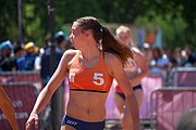 Deutsch: Beachhandball bei den Olympischen Jugendspielen 2018 in Buenos Aires; Tag 7, 13. Oktober 2018; Mädchen, Halbfinale – Niederlande-Kroatien 0:2 English: Beach handball at the 2018 Summer Youth Olympics in Buenos Aires at 13 October 2018 – Girls Semifinal – Netherlands-Croatia 0:2 Español: Handball de playa en los Juegos Olimpicos de la Juventud Buenos Aires 2018 en 13 de octubre de 2018 – Semifinales Femeninas - Países Bajos-Croacia 0:2