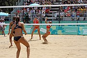 Deutsch: Beachvolleyball bei den Olympischen Jugendspielen 2018; Tag 11, 17. Oktober 2018; Mädchen, Finale – Italien (Claudia Scampoli & Nicol Bertozzi)- Russland (Maria Woronina & Maria Botscharow) 0:2 (19–21/19–21) English: Beach volleyball at the 2018 Summer Youth Olympics at 17 October 2018 – Girls Final – Italy (Claudia Scampoli & Nicol Bertozzi) - Russia (Maria Voronina & Maria Bocharova) 0:2 (19–21/19–21)