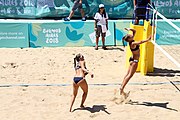 Deutsch: Beachvolleyball bei den Olympischen Jugendspielen 2018; Tag 9, 15. Oktober 2018; Mädchen, Viertelfinale: Italien-China 2–0 (21–16/21–9) English: Beach volleyball at the 2018 Summer Youth Olympics at 15 October 2018 – Girls Quarterfinals: Italy-China 2–0 (21–16/21–9)