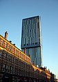 The Beetham Tower from Deansgate.
