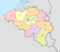 Thumbnail for File:Belgium, administrative divisions (provinces) - Nmbrs - colored.svg