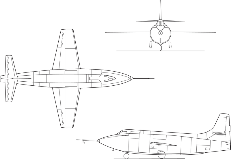 File:Bell X-1E line drawing.png