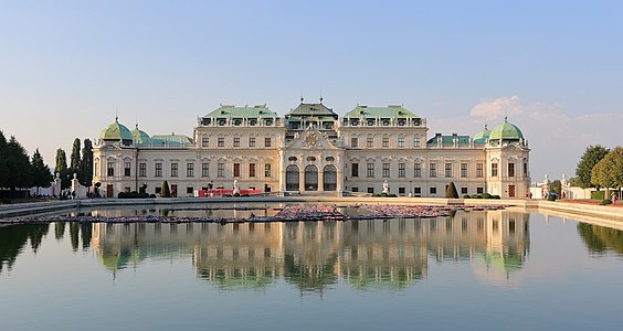The Belvedere is an ensemble of baroque palaces in Vienna, Austria