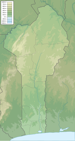 Klouékanmès läge i Benin