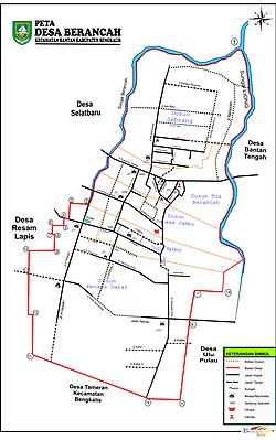 Peta lokasi Desa Berancah