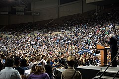 Sanders at a rally in Phoenix on March 5, 2020 Bernie Sanders with supporters (49624944848).jpg