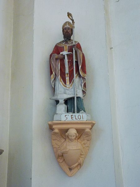 File:Beuvry-la-Forêt (Nord, Fr) église, statue St.Eloi.JPG