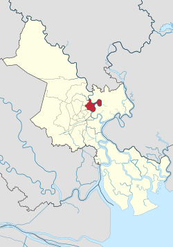 平盛郡在胡志明市的位置