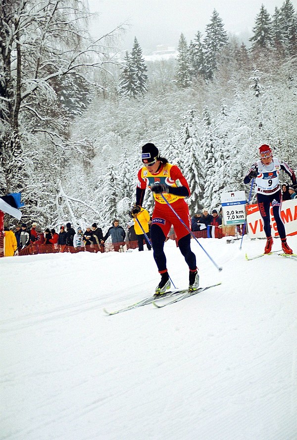 Marit Bjørgen in Otepää during the 2005–06 FIS Cross-Country World Cup