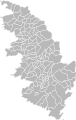 English: Blank map of Corse-du-Sud department, France. Communes are outlined. Français : Carte vierge du département de Corse-du-Sud, France. Le découpage en communes est affiché.