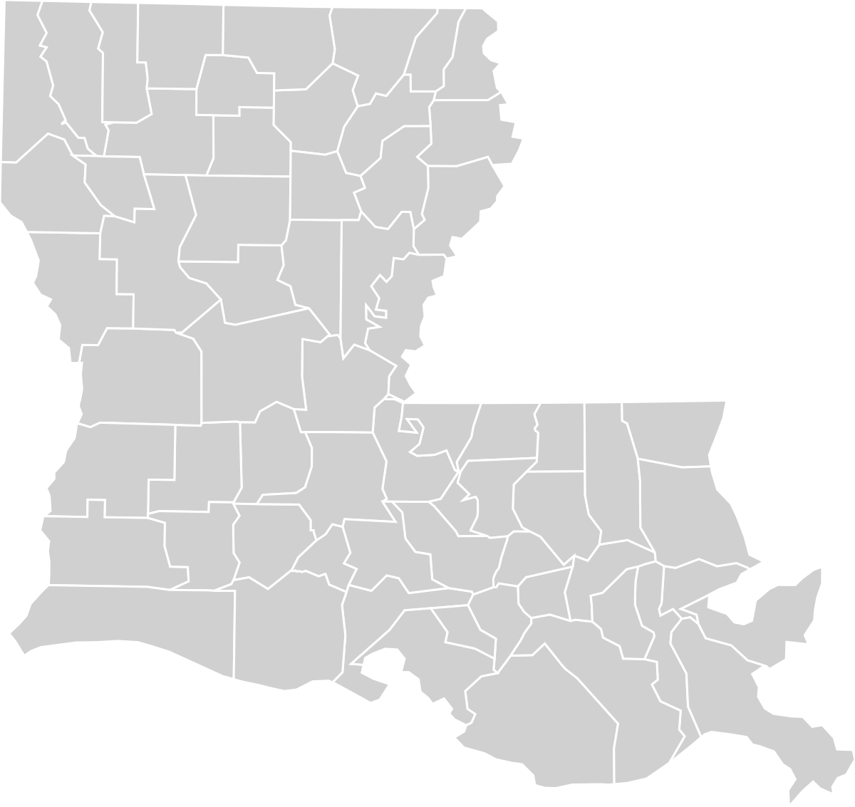 Louisiana blank map