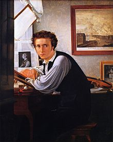 Ditlev Blunck, Portrait of the engraver Carl Edvard Sonne, ca. 1826 Statens Museum for Kunst Blunck, Sonne.jpg