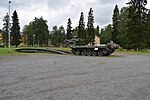 Brobandvagn 971 vid Försvarsmuseum Boden.