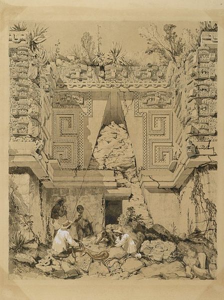 File:Brooklyn Museum - Archway Casa del Gobernador Uxmal Yucatan - Frederick Catherwood.jpg