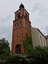 Buckow (Märkische Schweiz) Stadtpfarrkirche Westturm.JPG