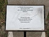 Deutsch: Tafel zur Statue von Sigismund in Obuda English: Sign about the statue of Sigismund in Obuda