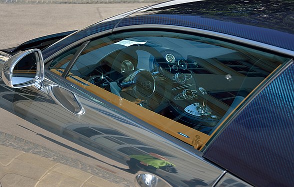 View into cockpit of a Bugatti Veyron 16.4 Grand Sport Vitesse