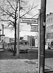 Ruta de Wilhelm Pieck en la esquina de Tucholskystraße en 1960