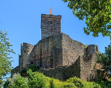 Northwest corner of the Upper bailey Rötteln Castle Lörrach Germany