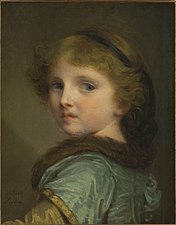 Buste de jeune fille, avant 1840 huile sur toile.