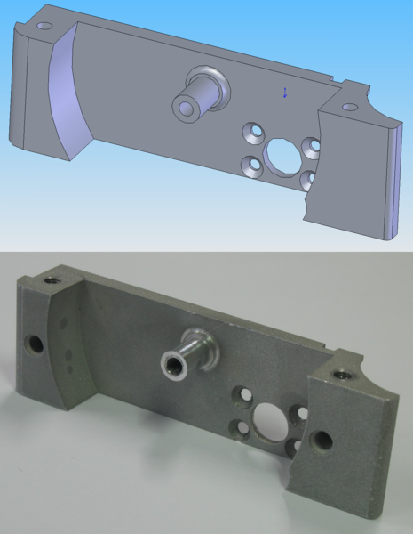 File:CAD model and CNC machined part.PNG