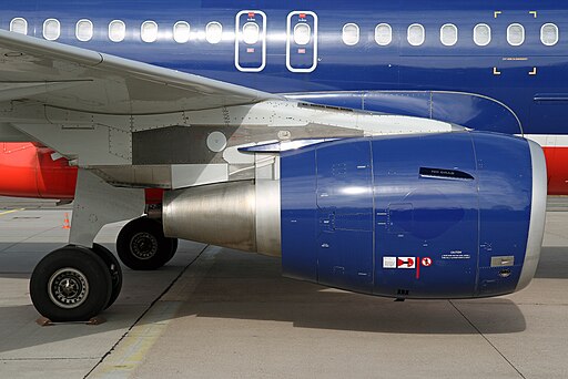 CFM56 engine of a Hamburg Airways Airbus A319