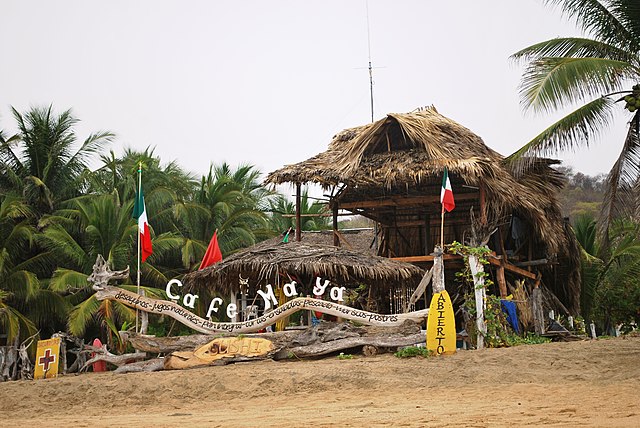 Cafe Maya housed in a palapa