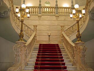 Escalera imperial del Palacio consistorial de Cartagena