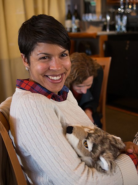 File:Catherine Bracy with Wolfie.jpg