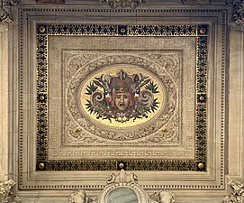 Neoclassical meander border on a ceiling of the Palais Garnier, Paris, by Charles Garnier, 1860–1875