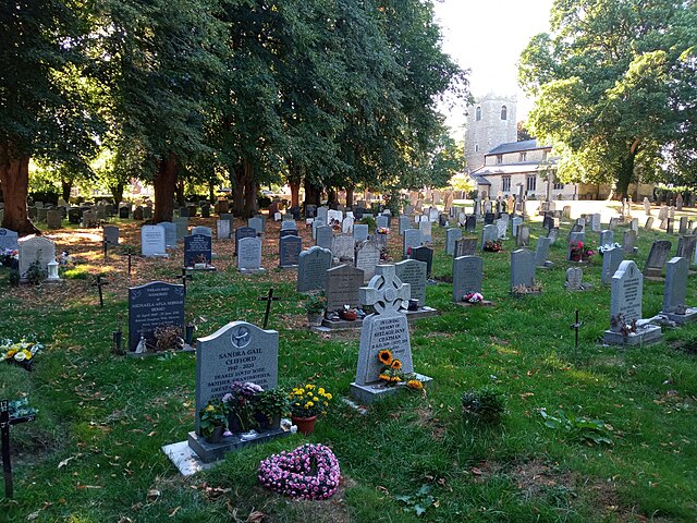 Cemetery in Saint Mary's church in Welton.
