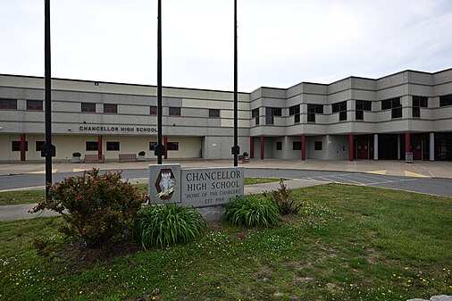 Chancellor High School front, Fredericksburg, VA