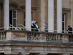 The Town Crier of Kingston upon Hull, present on the balcony of Hull City Hall for the proclamation of Charles III as King