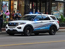 Un SUV Ford Explorer, véhicule de patrouille du Chicago Police Department, la police de Chicago.