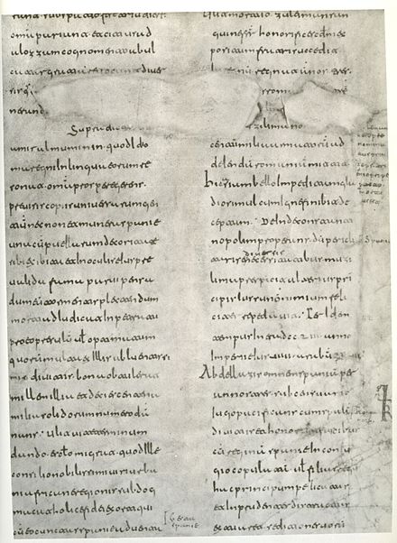 Folio 2r of the Chronicle of 754.