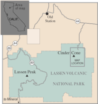 Cinder Cone locator map