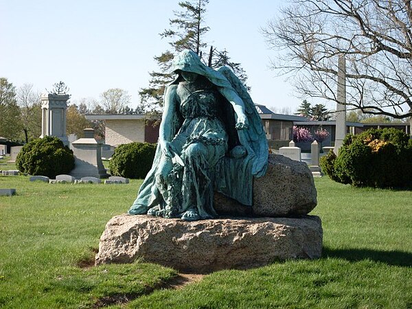 The Statue in Druid ridge that represents The Greek fate "Clotho"