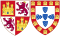 Coat of Arms of Constance and Mary of Portugal as Queens of Castile.svg
