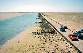 Le Gois durante la marea baja.