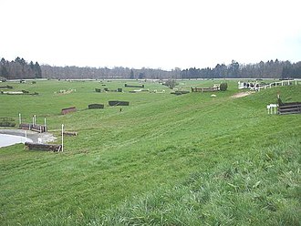 A cross-country course. Note start box in upper right corner. Cross country of Pompadour - global view.JPG