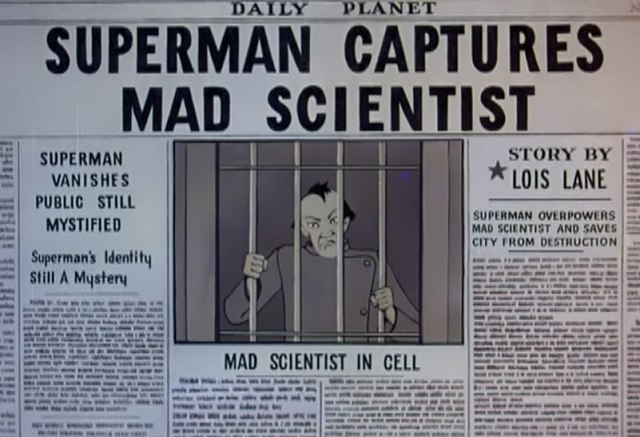 A Daily Planet headline (1941)
