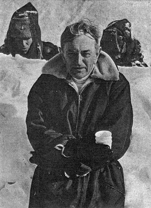 David Lean di Finlandia saat pemfilman Doctor Zhivago.