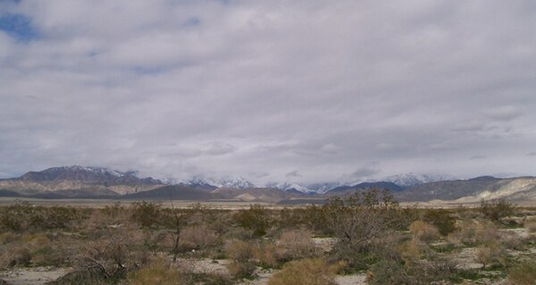 Landscape in western Desert Hot Springs.