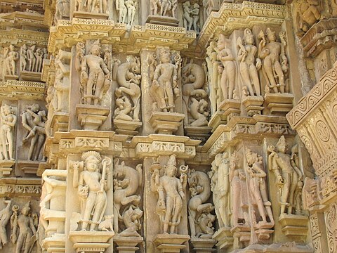 Sculpture-Group, Outer Wall, Devi Jagadambi Temple, Khajuraho