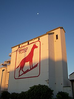 Dingo Flour sign landmark in Fremantle, Western Australia