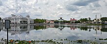 View of downtown Celebration over Lake Rianhard