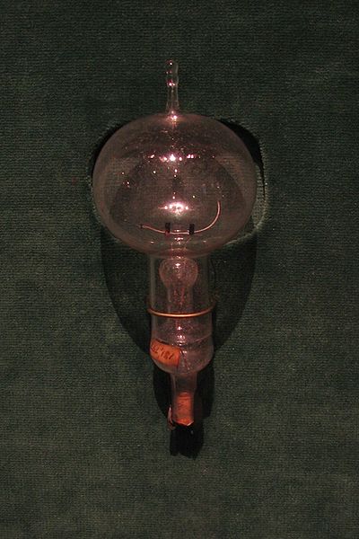 Original carbon-filament bulb from Thomas Edison's shop in Menlo Park