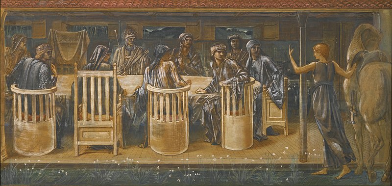File:Edward Burne-Jones - The Knights Of The Round Table Summoned To The Quest By A Strange Damsel(the Summons).jpg